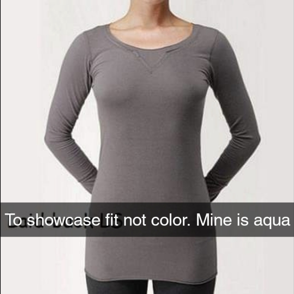Lululemon Laid Back Long Sleeve shirt Aqua
